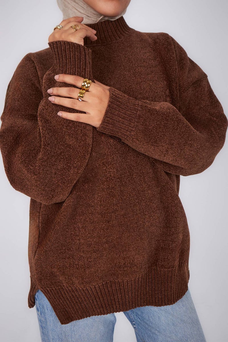 Brown Classic Sweater - Image 2